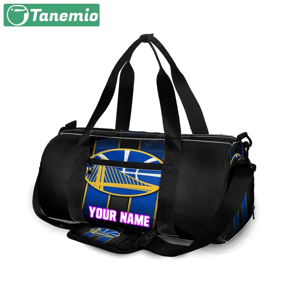 Golden state warriors emblem texture3 personalized name travel bag gym bag 1754 Travel Bag
