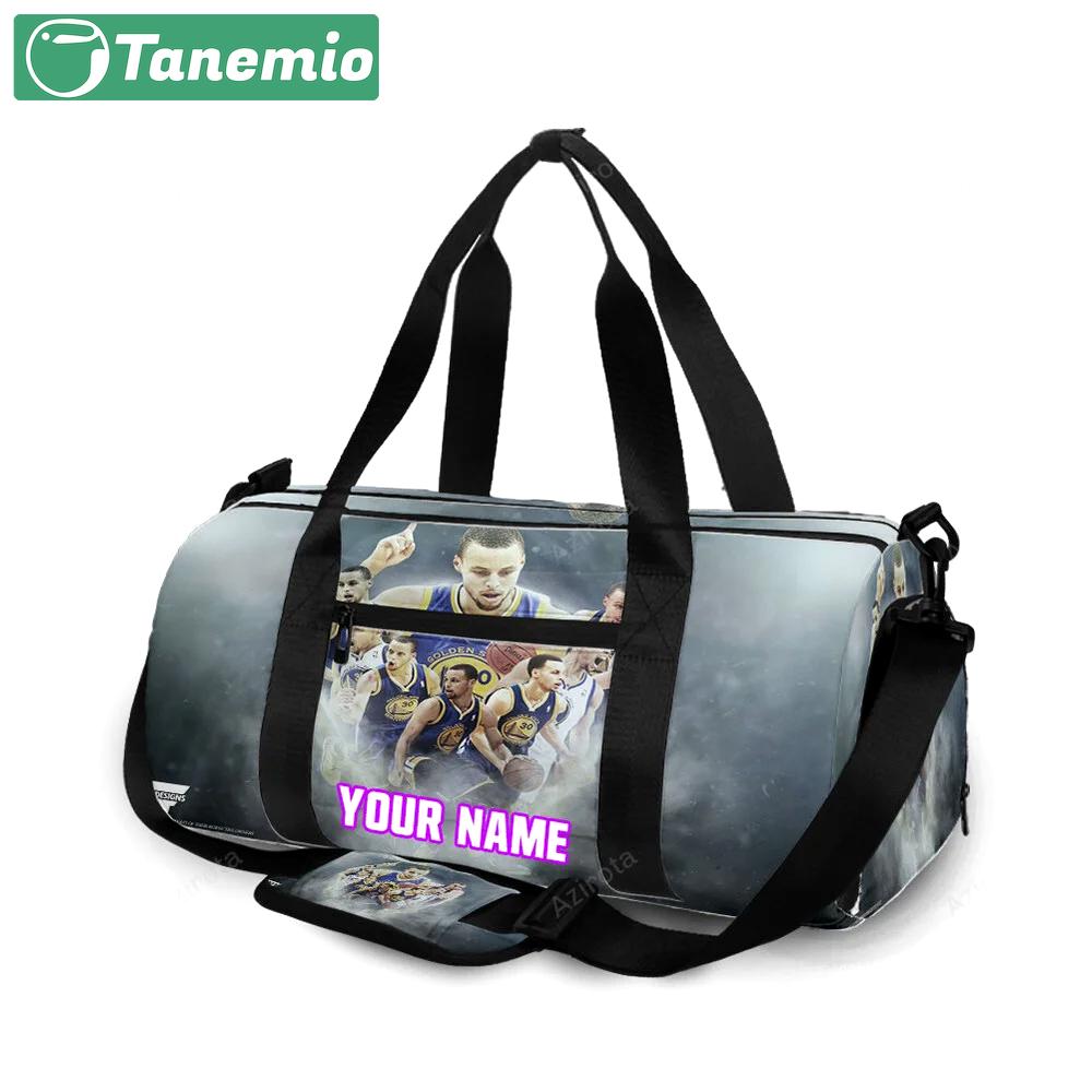 Golden state warriors stephen curry 30 texture10 personalized name travel bag gym bag 2132 Travel Bag