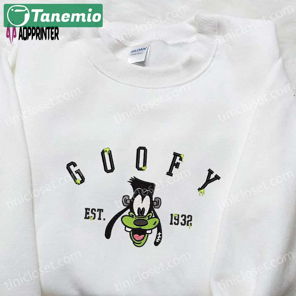 Goofy est 1932 embroidered shirt: disney halloween t-shirts Embroidered Shirt