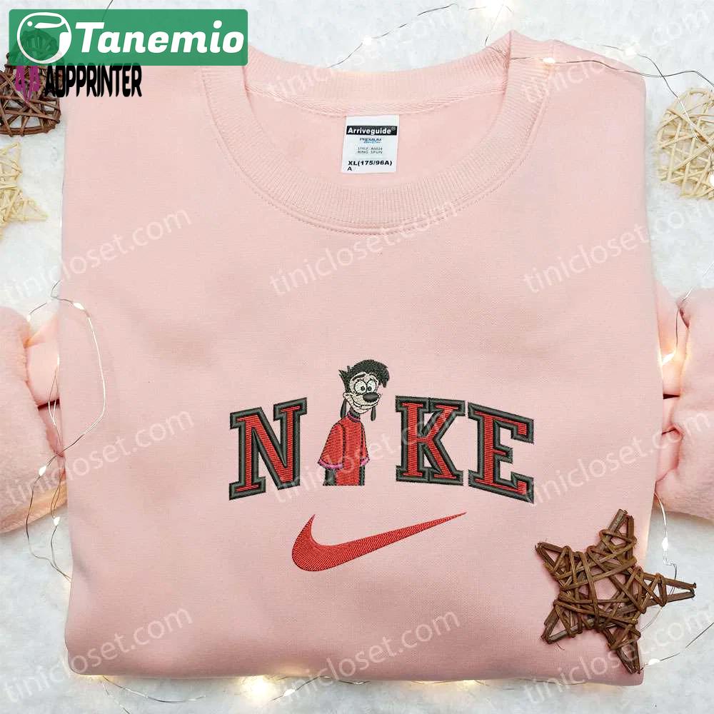 Goofy x nike cartoon embroidered sweatshirt: disney & nike inspired shirt Embroidered Shirt