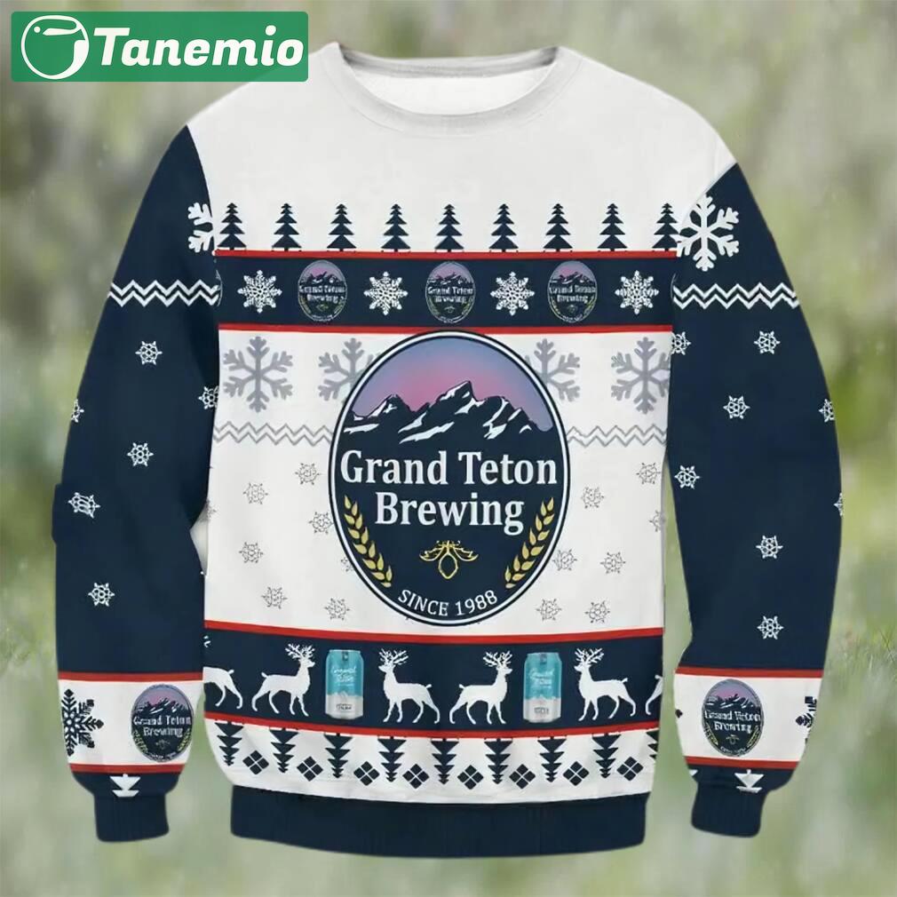 Grand teton brewing beer ugly christmas sweater, faux wool sweater, gifts for beer lovers, international beer day, best christmas gifts for 2022 ? prinvit Christmas Ugly Sweater