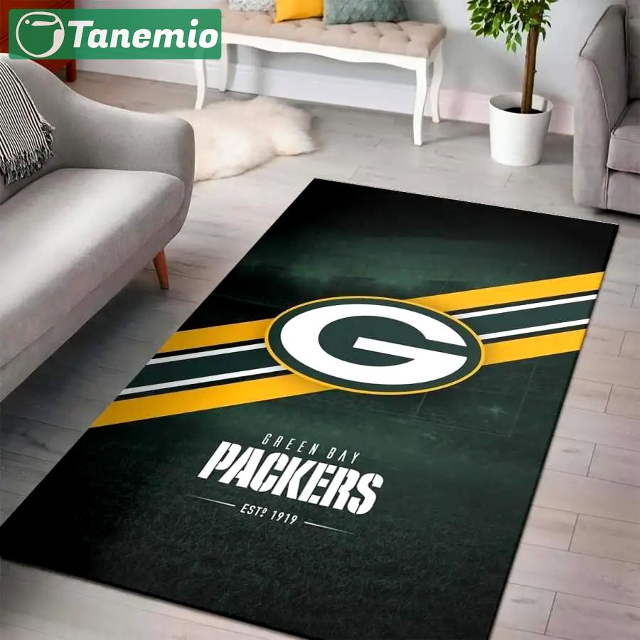 Green bay packers area rug living room rug home decor nfl team logo 2002176 Rectangle Rug