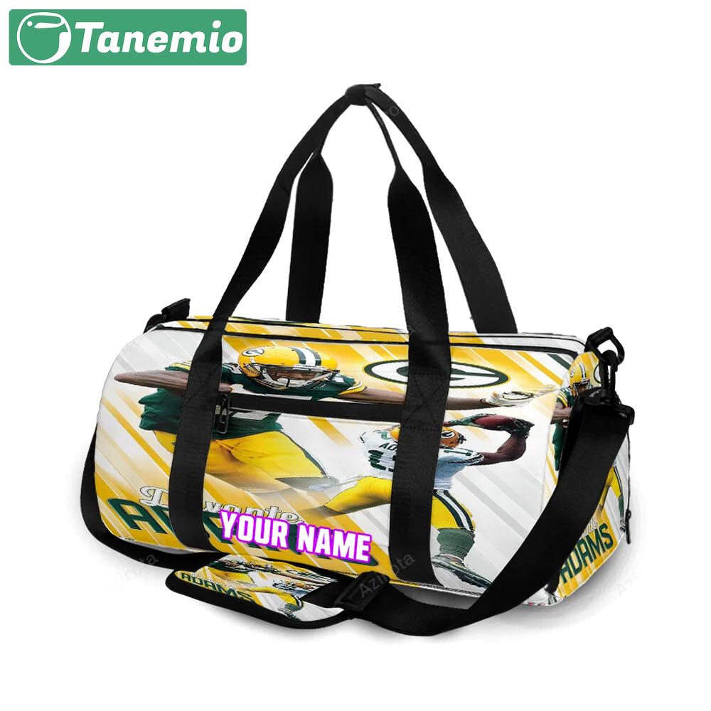 Green bay packers davante adams no17 v8 personalized name travel bag gym bag 1500 Travel Bag