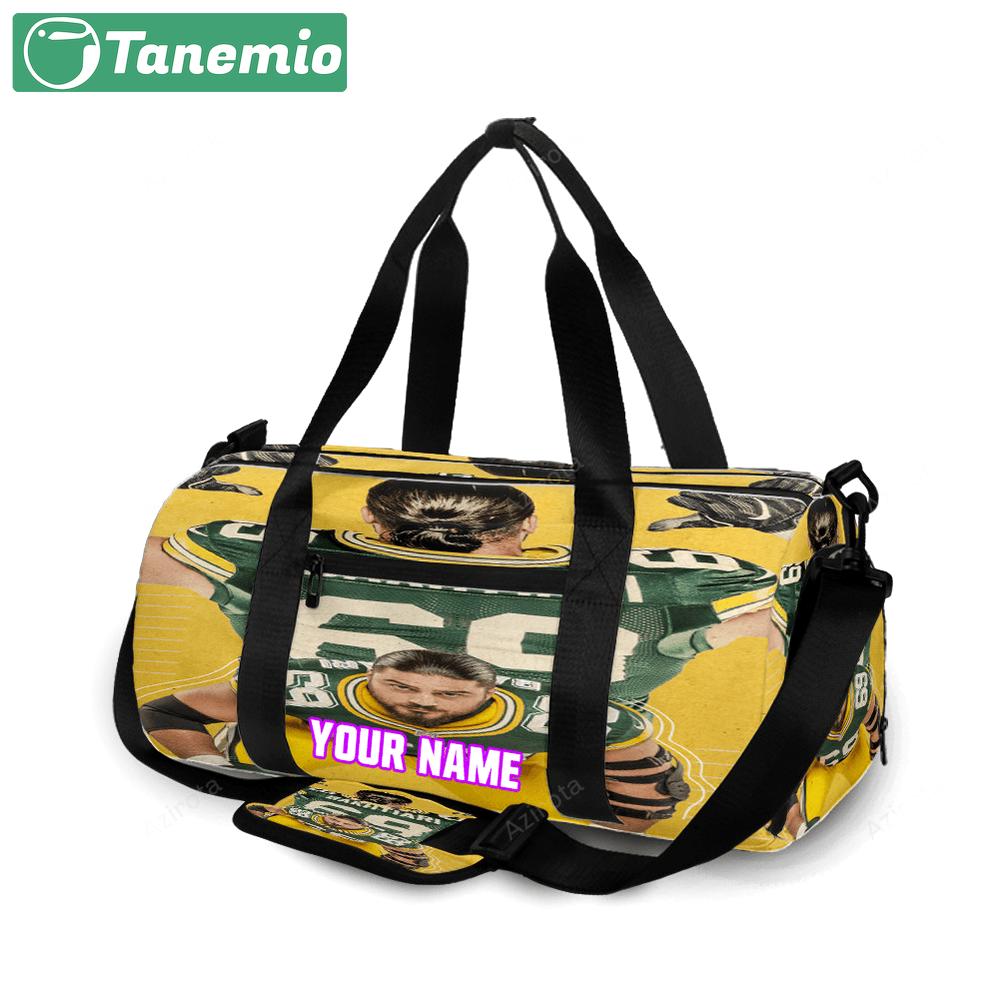 Green bay packers david bakhtiari no69 personalized name travel bag gym bag 981 Travel Bag
