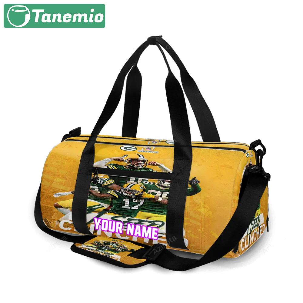 Green bay packers no1 seed personalized name travel bag gym bag 420 Travel Bag
