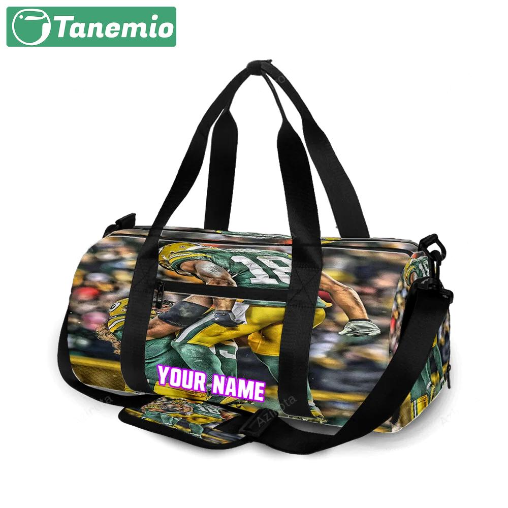 Green bay packers player team v2 personalized name travel bag gym bag 1863 Travel Bag