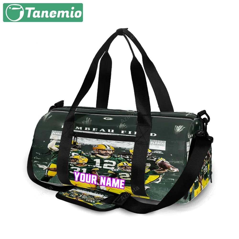 Green bay packers player team v4 personalized name travel bag gym bag 312 Travel Bag
