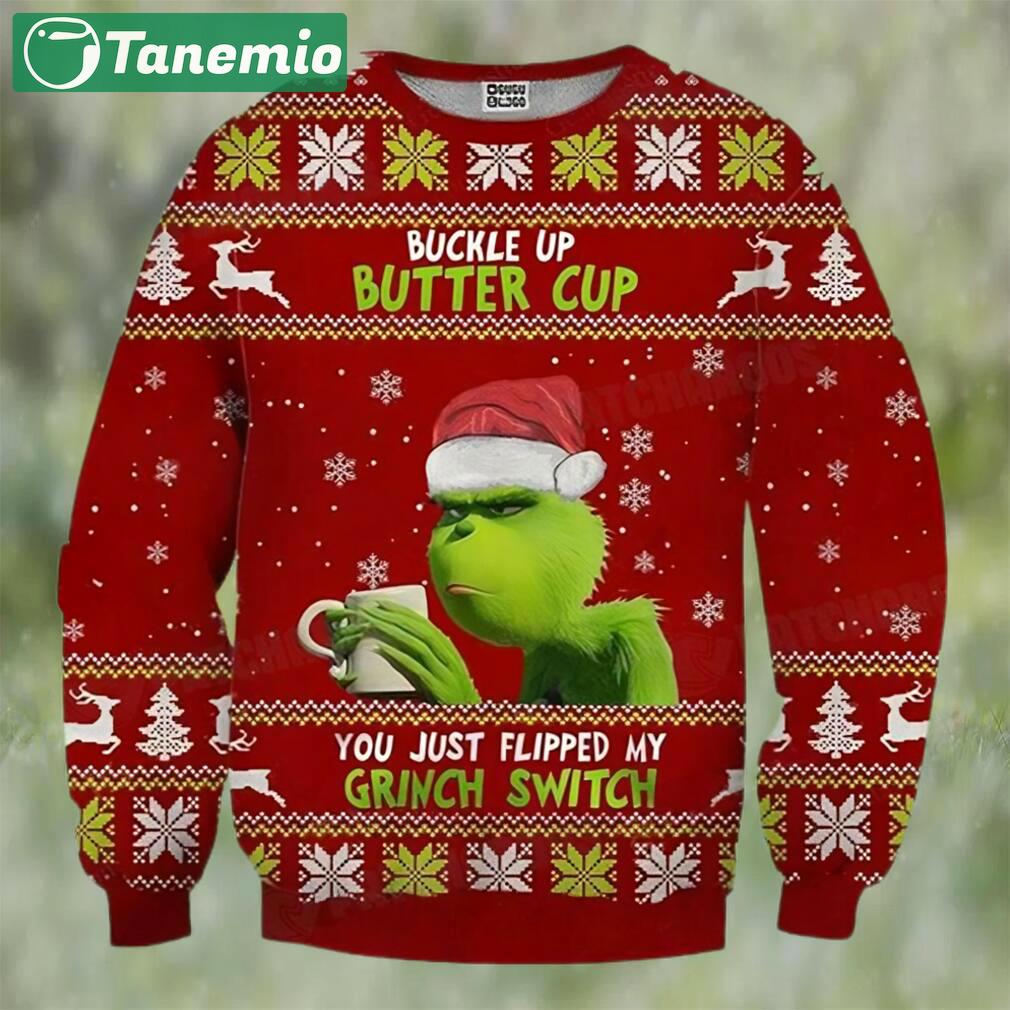 Grinch switch butter cup ugly christmas sweater funny gift Christmas Ugly Sweater