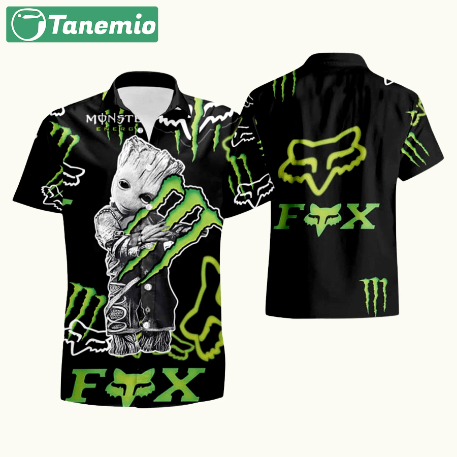 Groot guardian monster energy summer beach hawaiian shirt Hawaii Shirt Shorts & Flip Flops