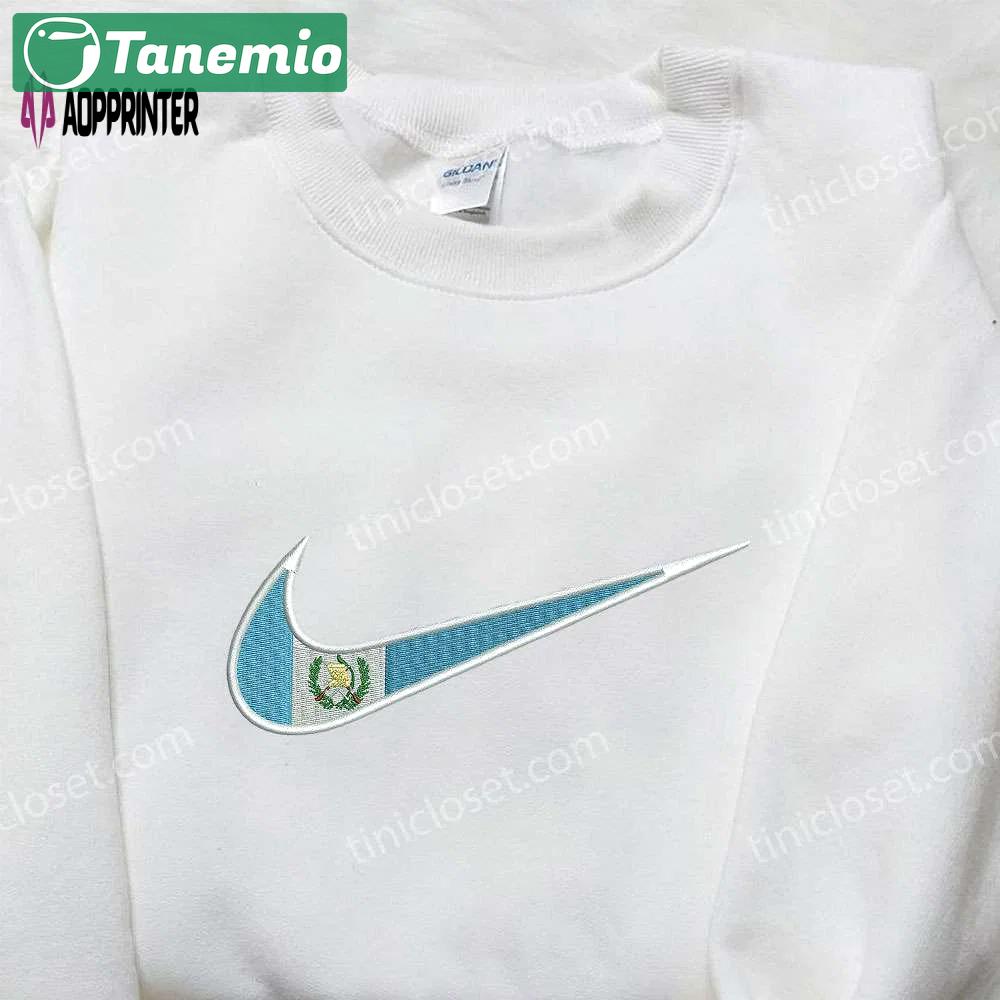 Guatemala flag x nike embroidered shirt – custom national flag tee Embroidered Shirt