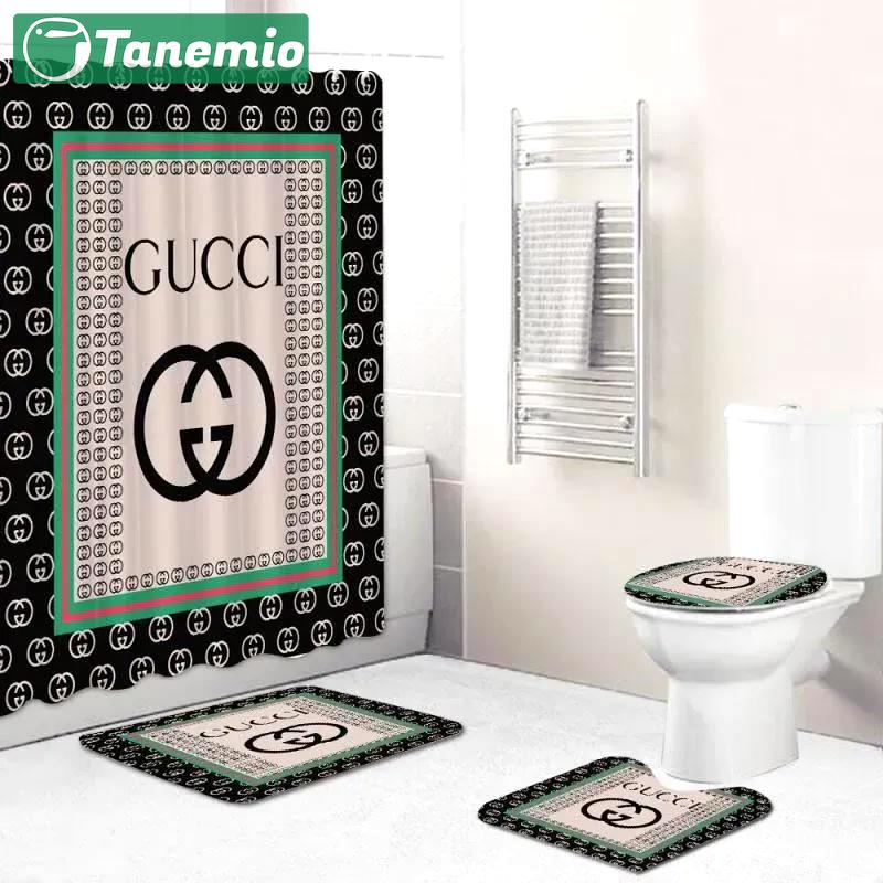 Gucci - style bathroom set bath mat luxury fashion brand home decor hypebeast Bathroom Set