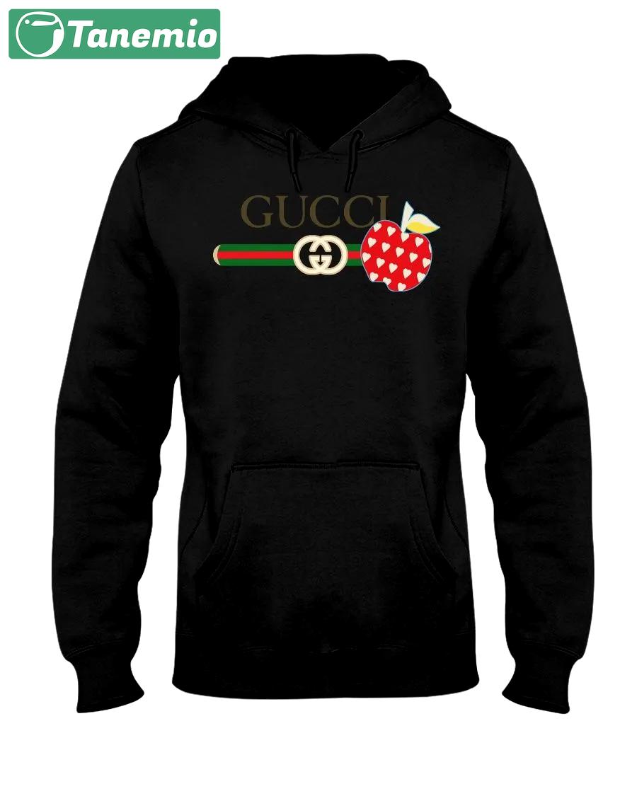 Gucci apple black unisex hoodie outfit for men women luxury brand clothing special gift Hoodie 3D