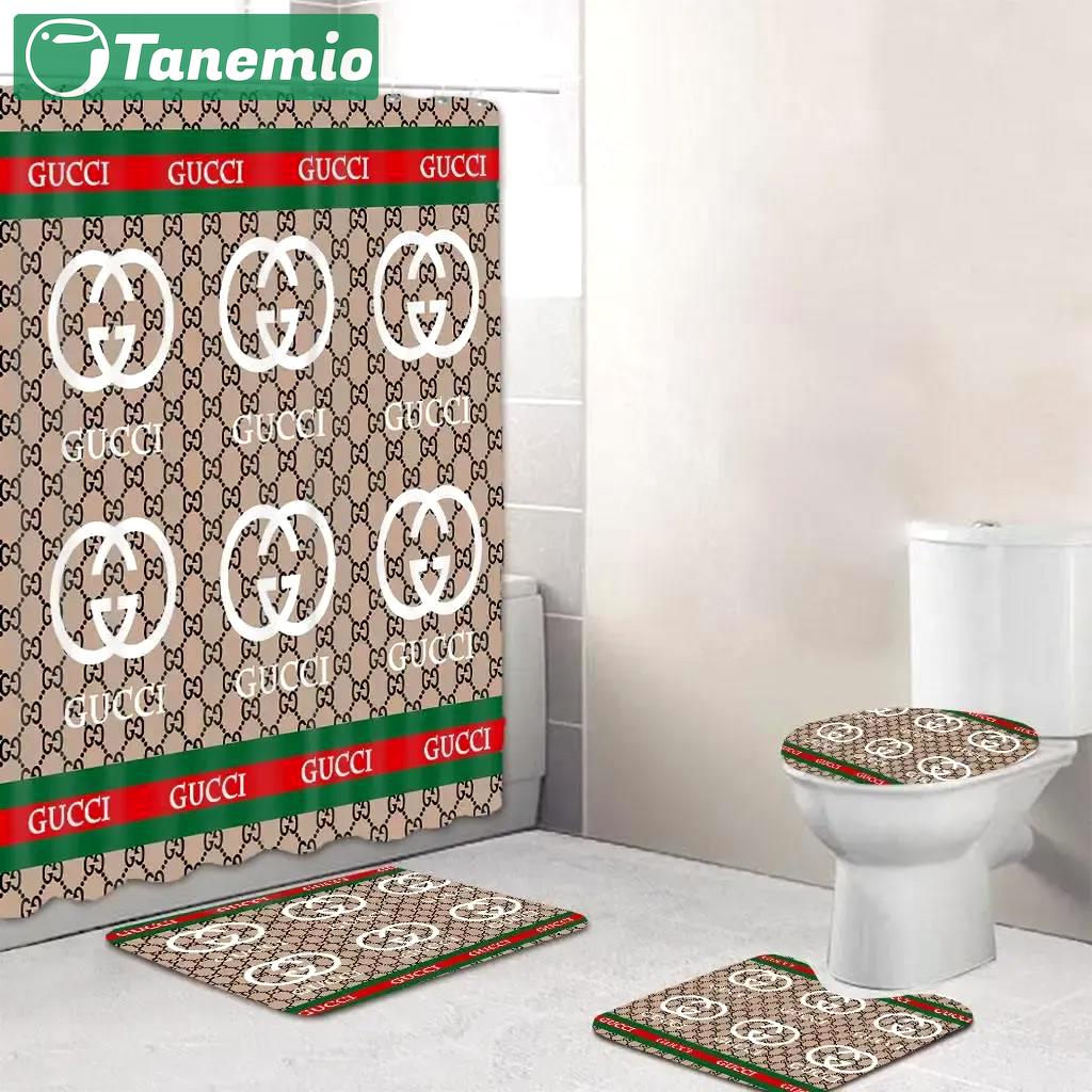 Gucci bath mat bathroom sets hypebeast home decor luxury fashion brand Bathroom Set