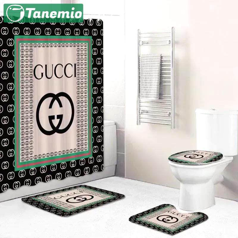 Gucci bathroom set bath mat hypebeast luxury fashion brand home decor Bathroom Set