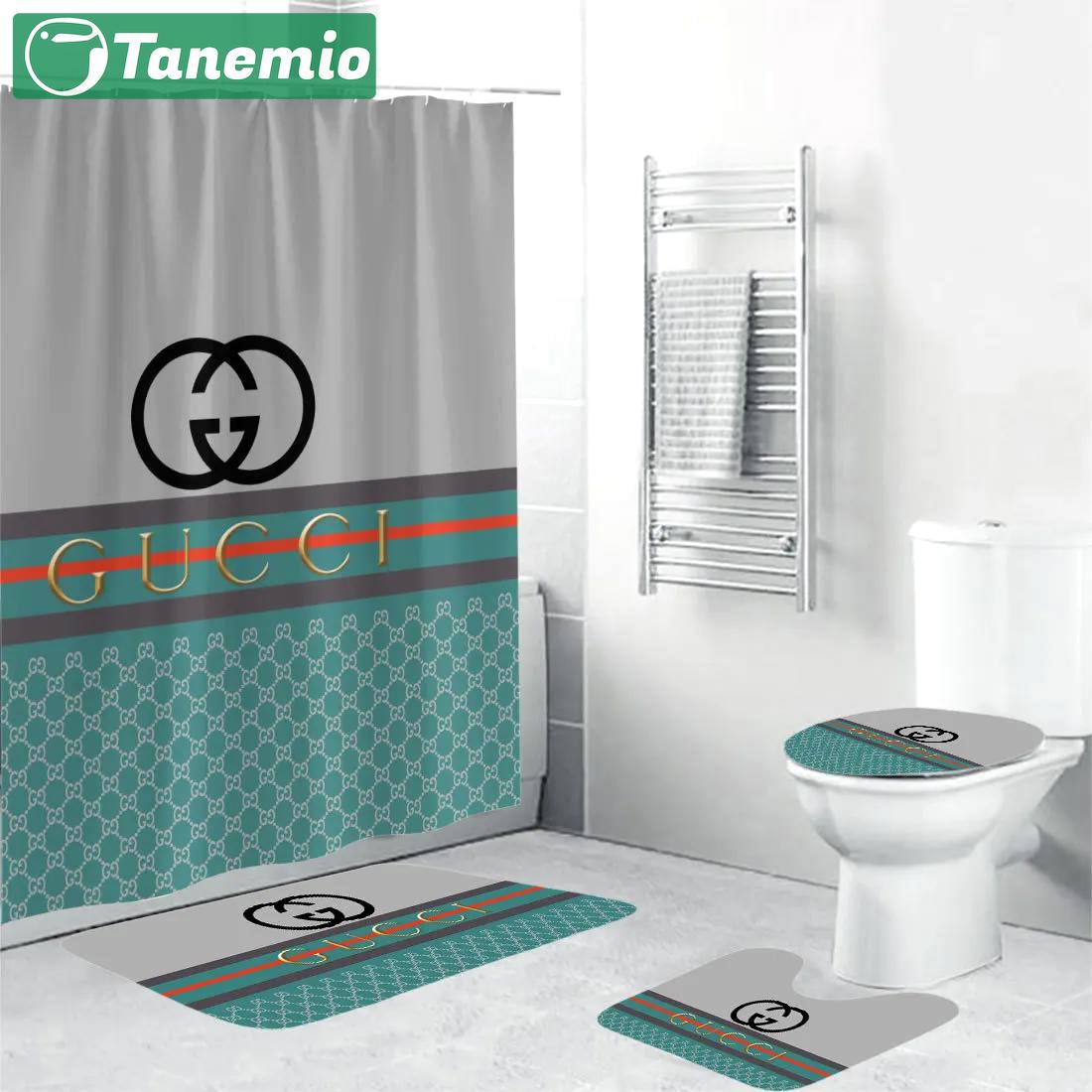 Gucci bathroom set bath mat luxury fashion brand hypebeast home decor Bathroom Set
