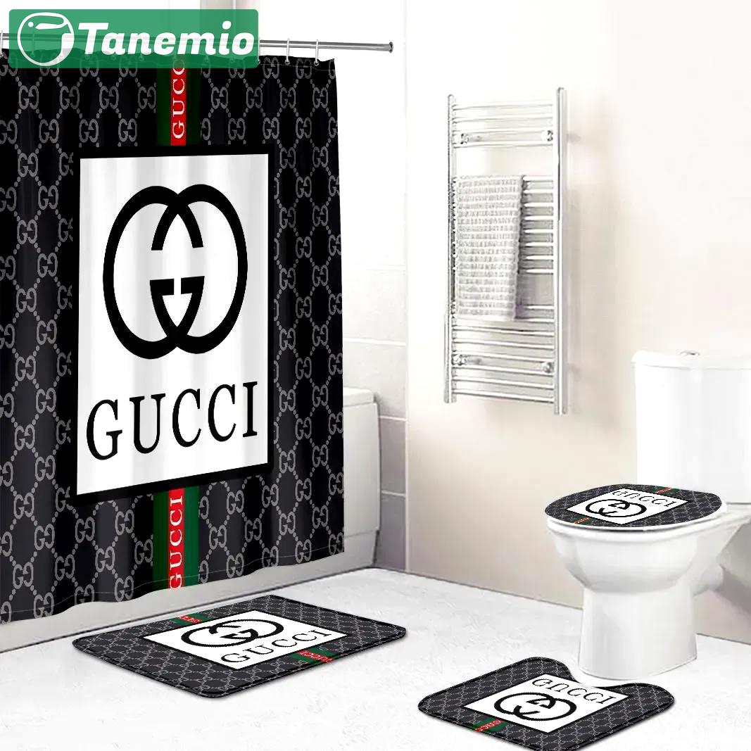 Gucci bathroom set hypebeast bath mat luxury fashion brand home decor Bathroom Set