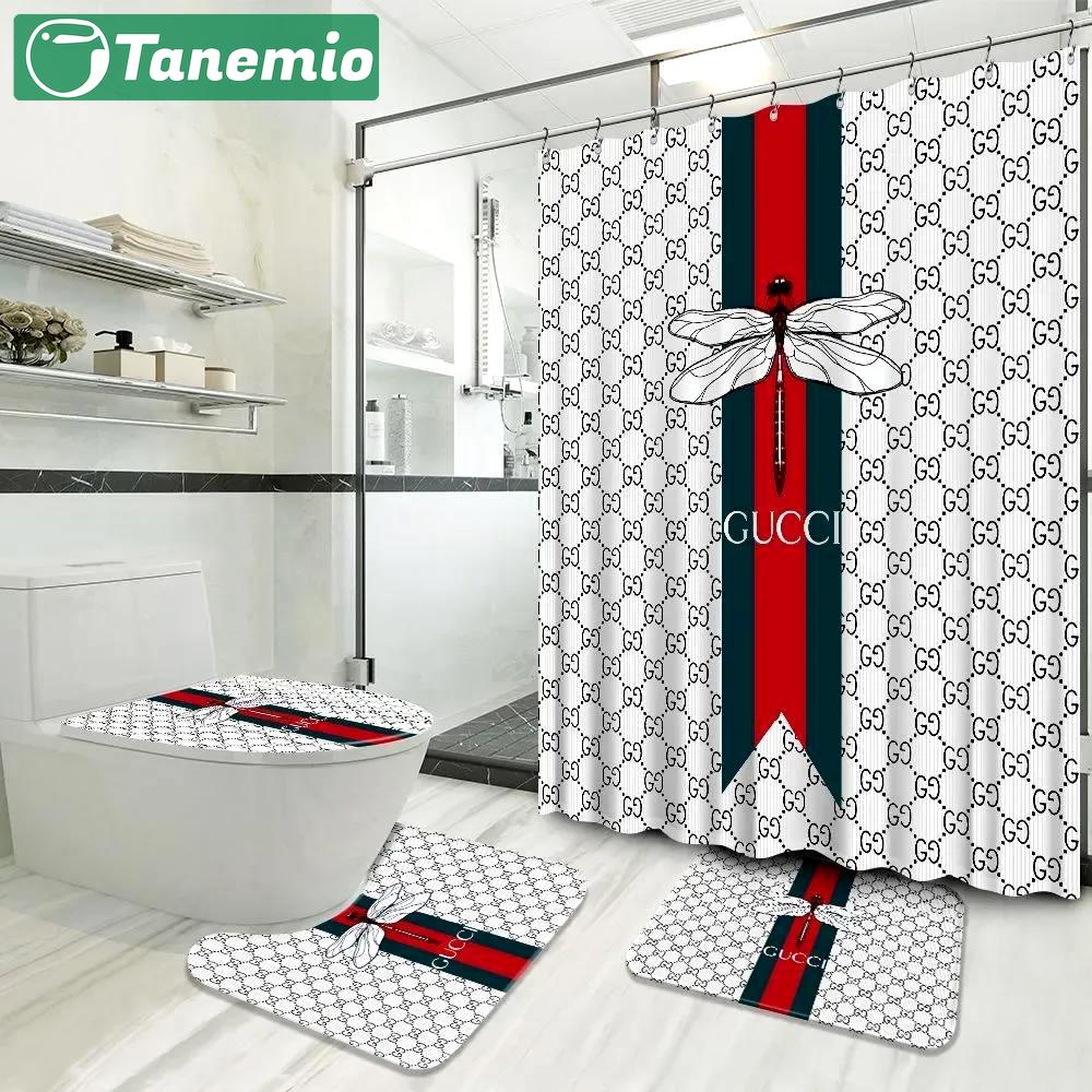 Gucci bathroom set luxury fashion brand home decor hypebeast bath mat Bathroom Set