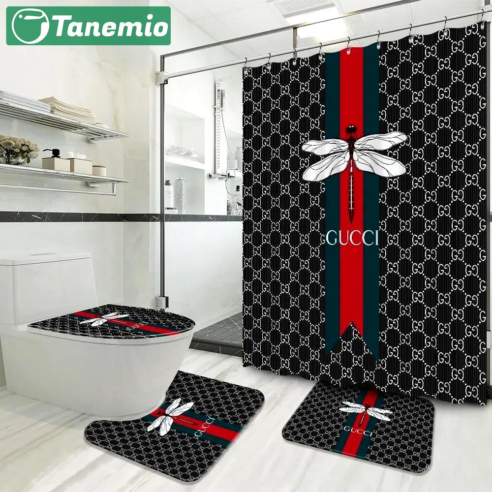 Gucci bathroom set luxury fashion brand hypebeast home decor bath mat Bathroom Set