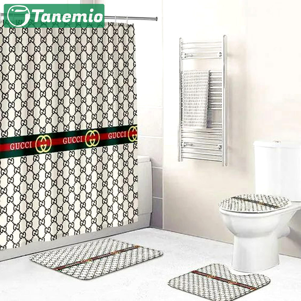 Gucci bathroom sets hypebeast bath mat luxury fashion brand home decor Bathroom Set