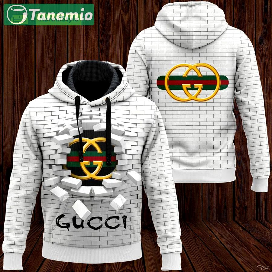 Gucci broken wall luxury brand premium hoodie for men women Hoodie 3D