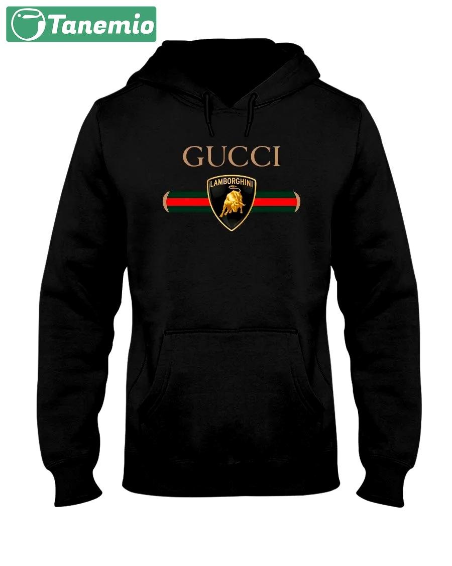 Gucci lamborghini black unisex hoodie outfit for men women luxury brand clothing special gift Hoodie 3D