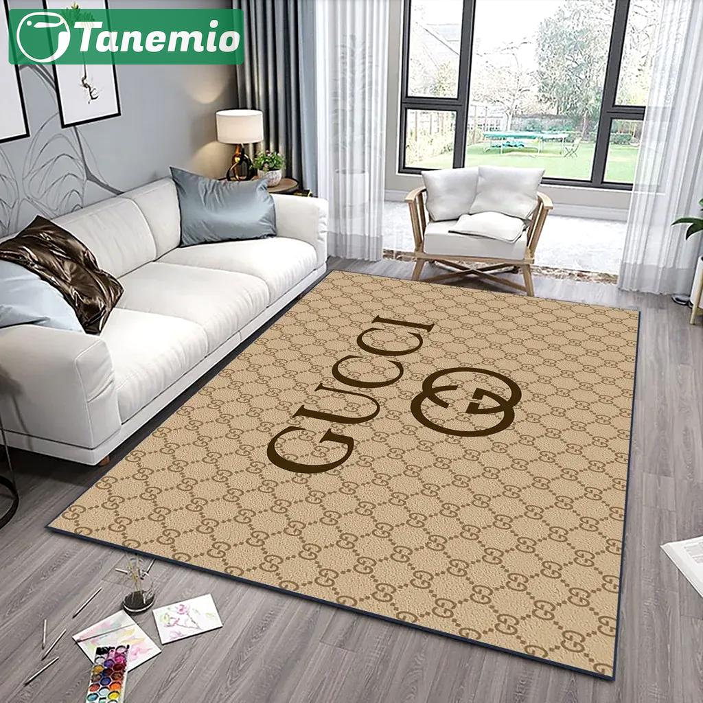 Gucci limited edition logo type 1058. Upgrade Your Living Room with Luxury Home Decor: Area Carpets, Floor Decor, Door Mats, and Hot Gift Items with style a High-End Fashion Brand Rectangle Rug
