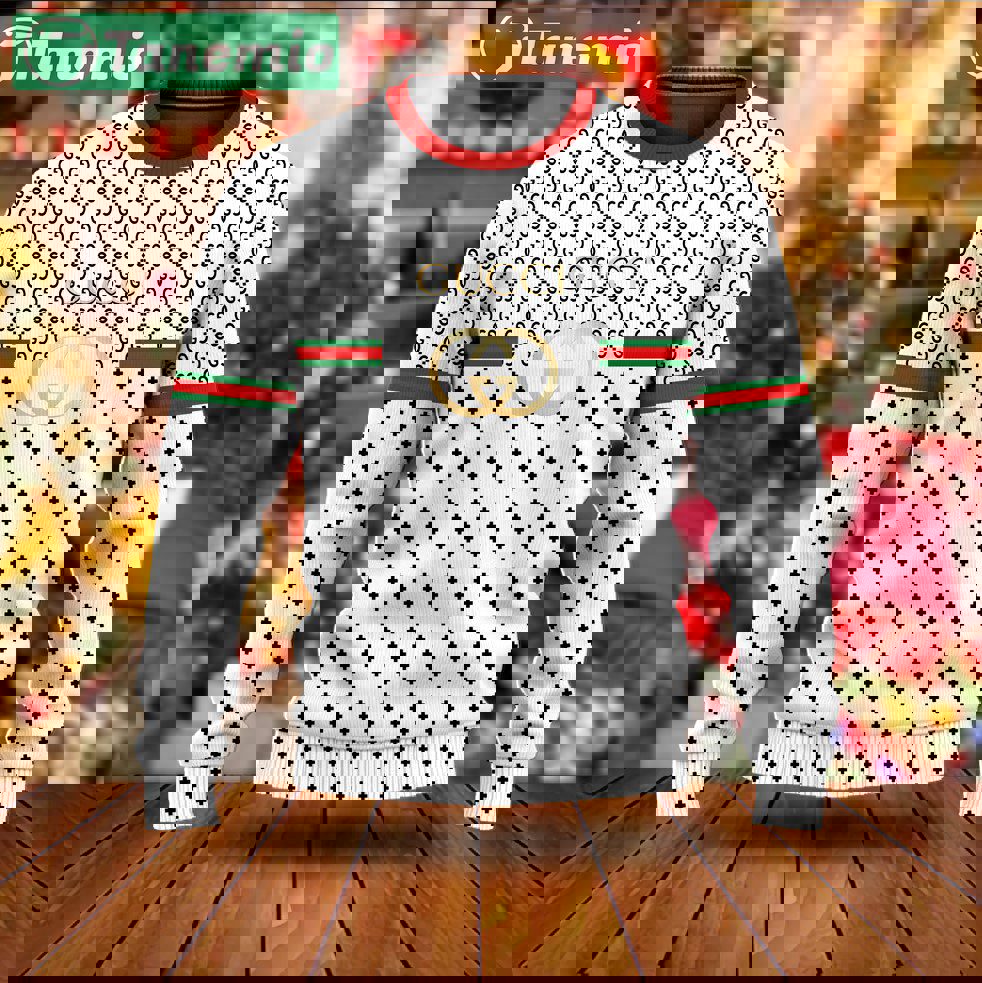 Gucci luxury ugly christmas sweaterhot 2025 style 689 Christmas Ugly Sweater