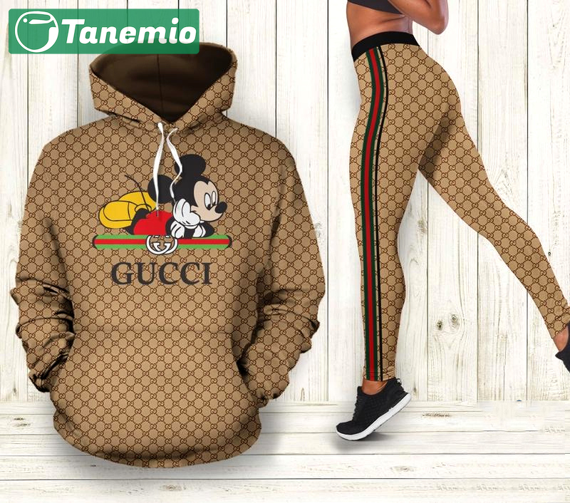 Gucci mickey mouse all over print hoodie leggings set 184 hcst 18 Hoodie Leggings Set