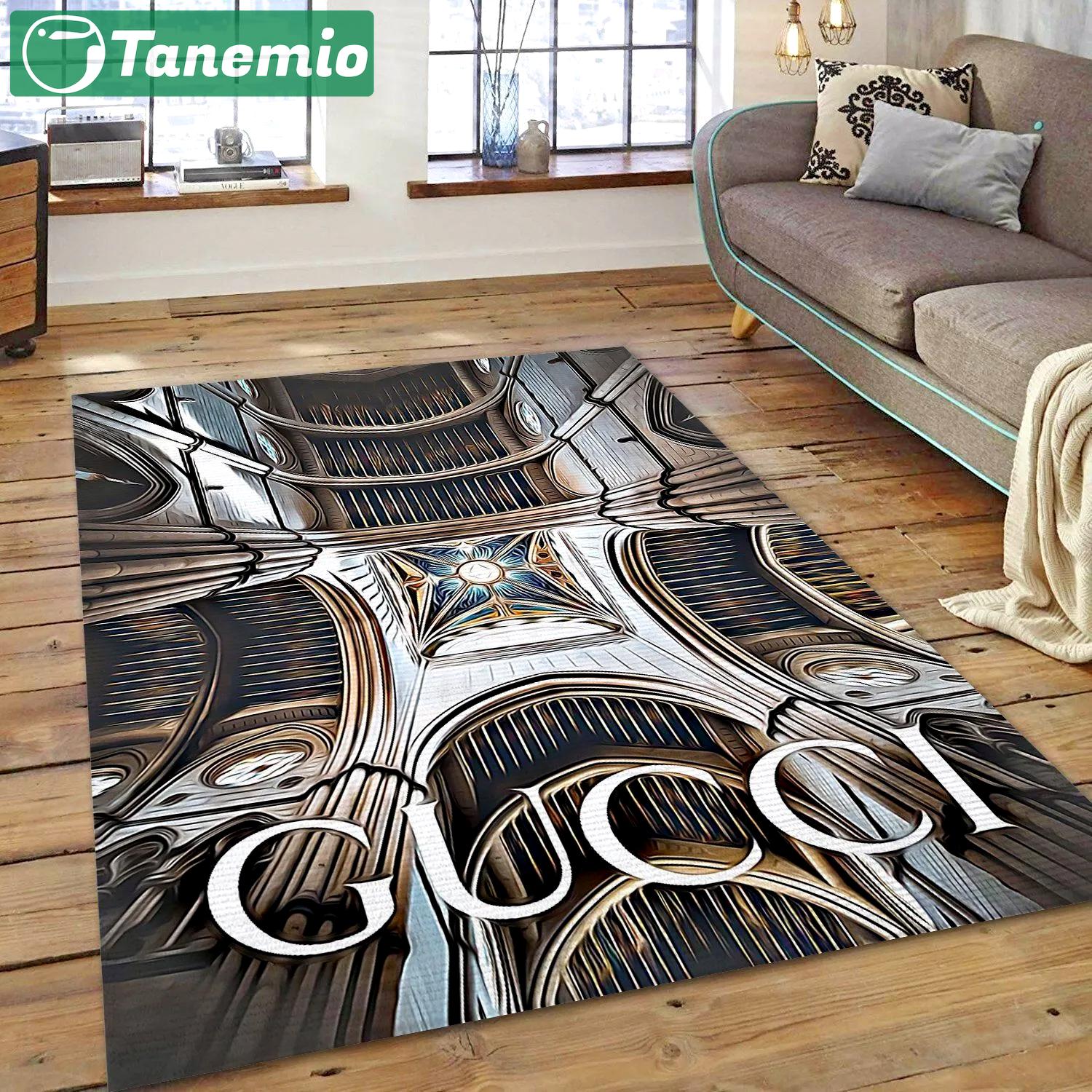 Gucci royal logo type 945. Upgrade Your Living Room with Luxury Home Decor: Area Carpets, Floor Decor, Door Mats, and Hot Gift Items with style a High-End Fashion Brand Rectangle Rug