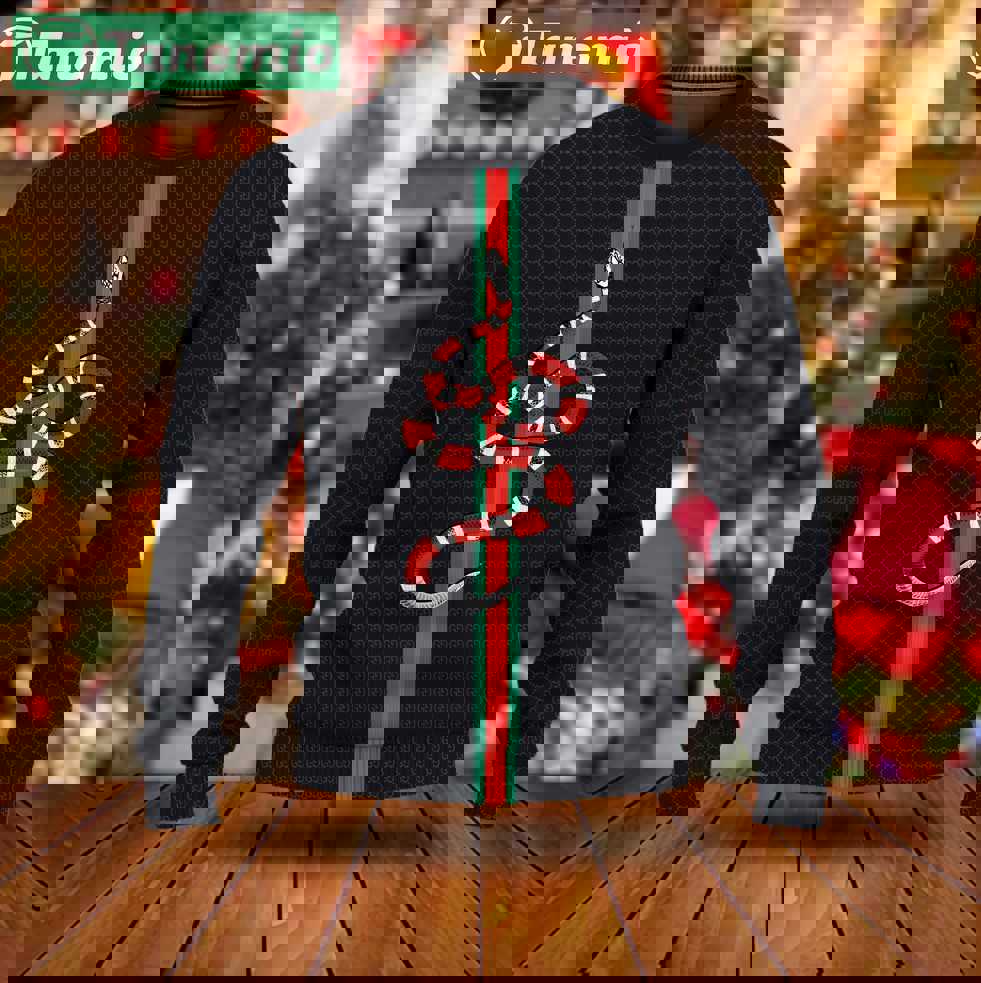 Gucci snake luxury ugly christmas sweater ucs1034 Christmas Ugly Sweater