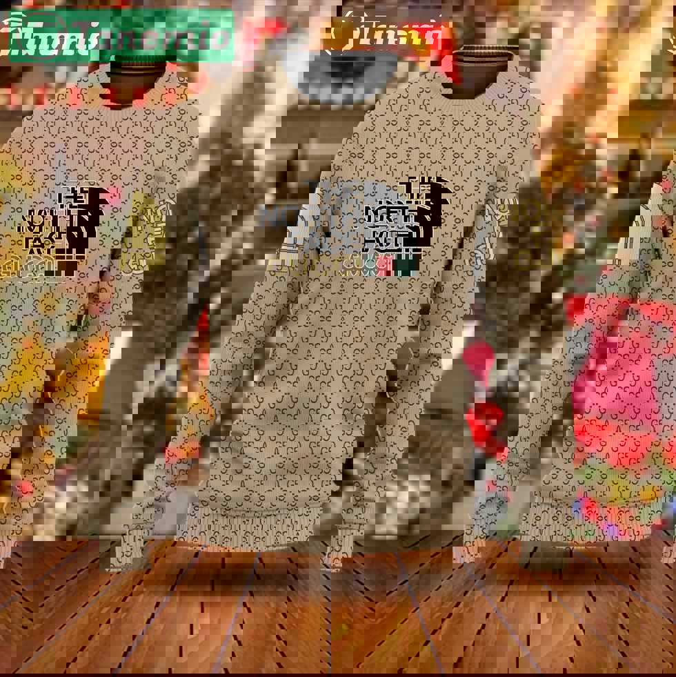 Gucci x the north face luxury ugly christmas sweaterhot 2025 style 445 Christmas Ugly Sweater