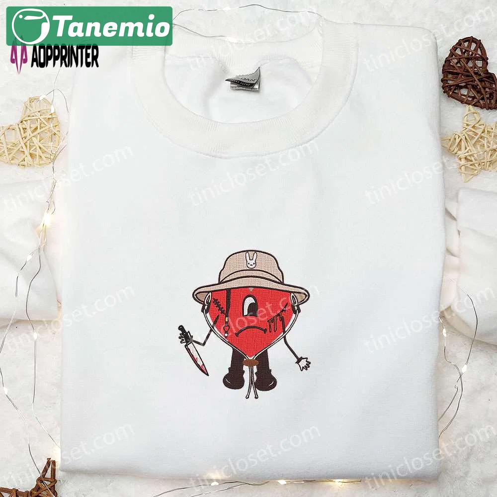 Halloween bad bunny embroidered sweatshirt & hoodie: best family gifts Embroidered Shirt