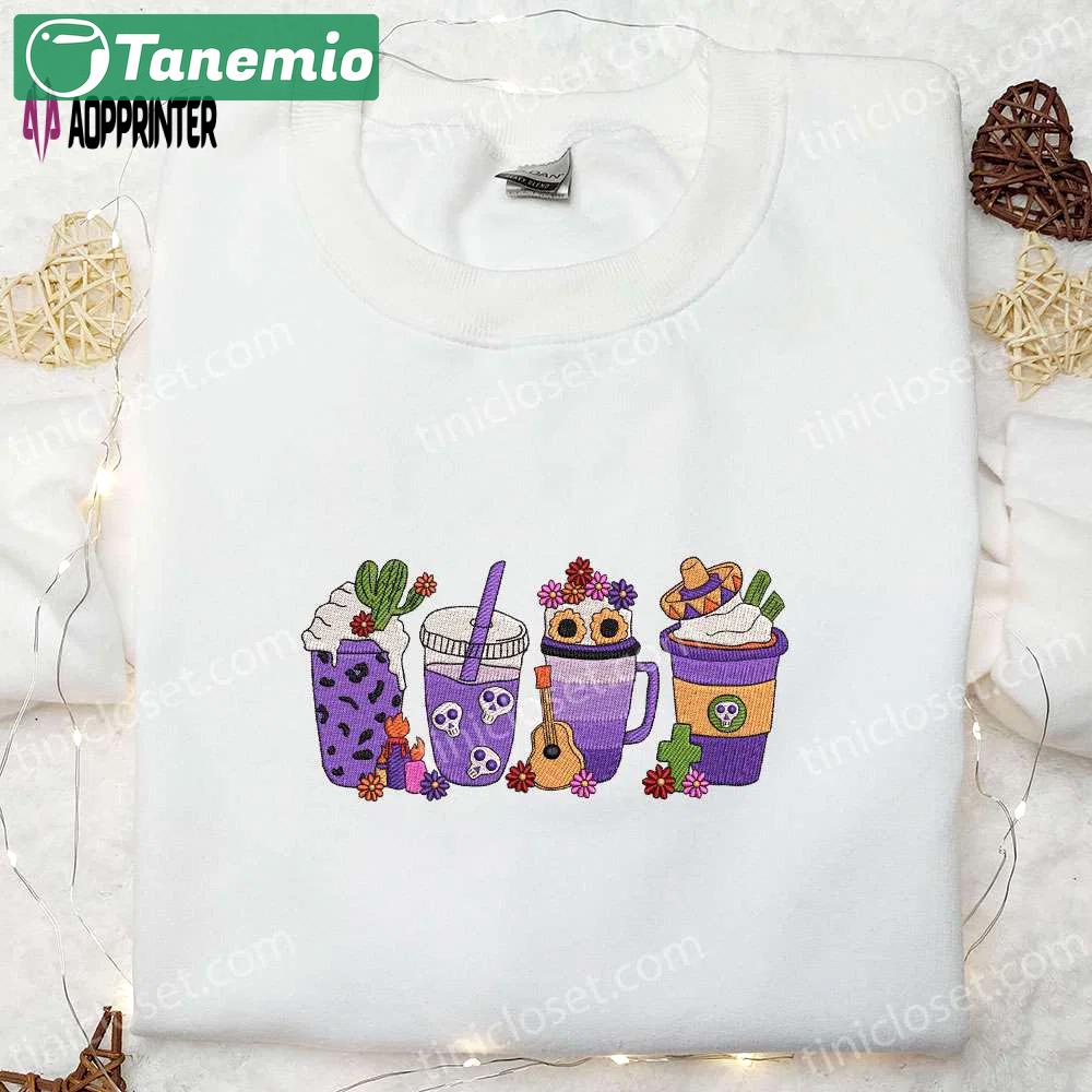 Halloween coffee sweatshirt & hoodie: best embroidered gifts for family Embroidered Shirt