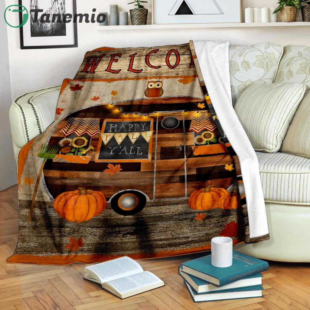 Halloween decorations halloween camper fleece blanket – quilt blanket Quilt Blanket