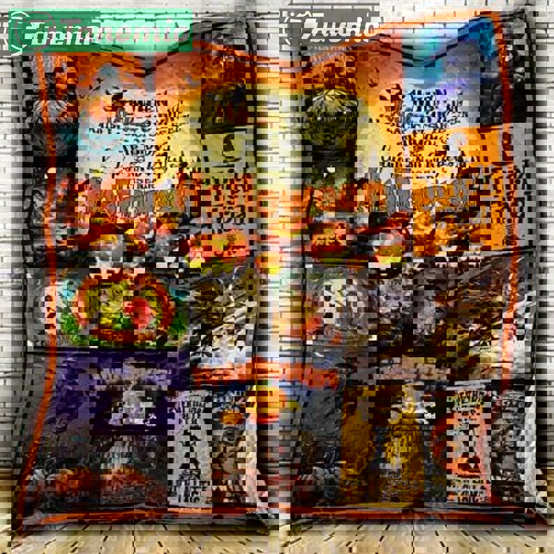 Halloween decorations halloween witch blanket - when witches go ridding quilt blanket - gift for halloween day Quilt Blanket