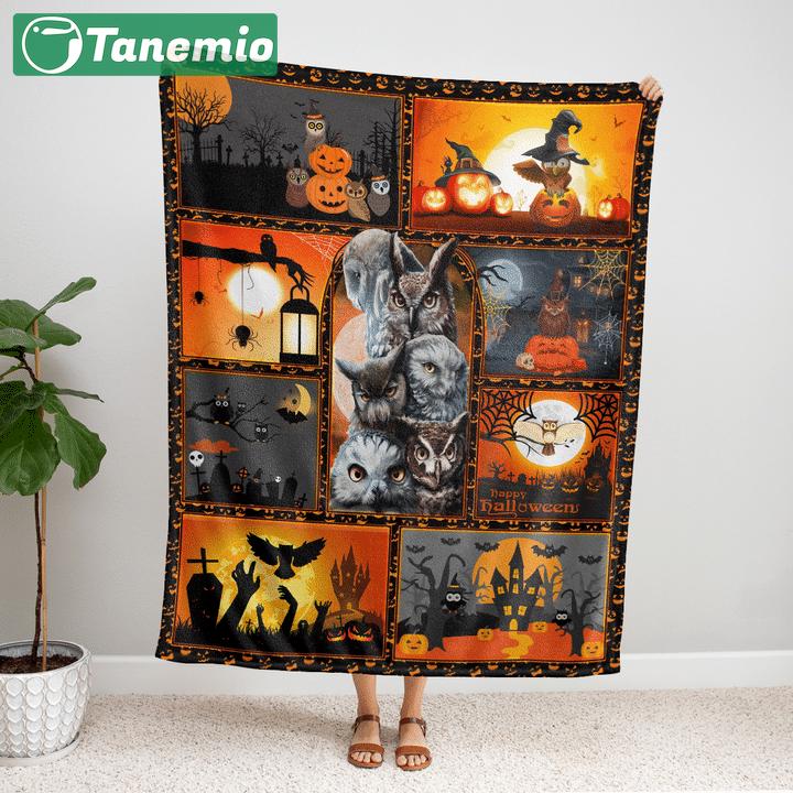 Halloween decorations owl halloween halloween quilt blanket Quilt Blanket