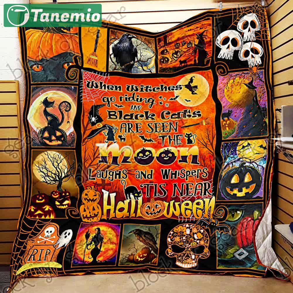 Halloween decorations witch halloween 3d all over printed quilt blanket Quilt Blanket