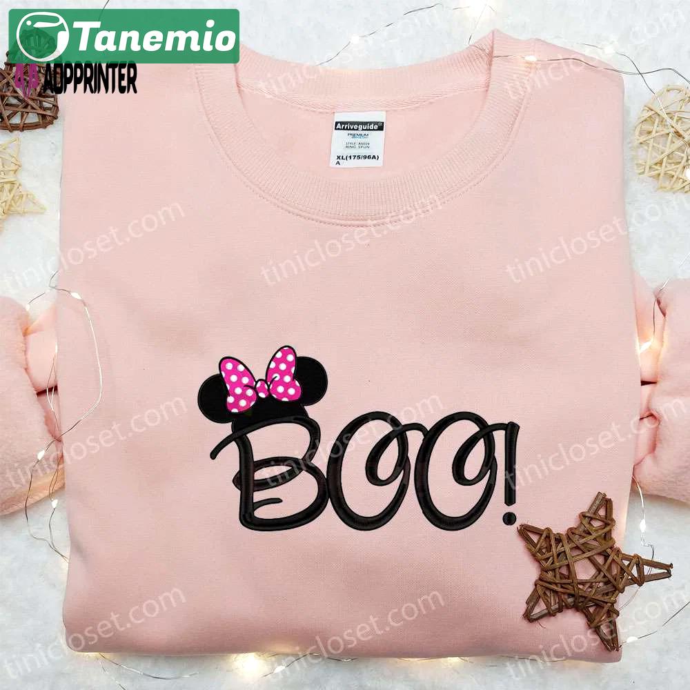 Halloween minnie mouse boo & disney embroidered shirts – adorably spooky! Embroidered Shirt