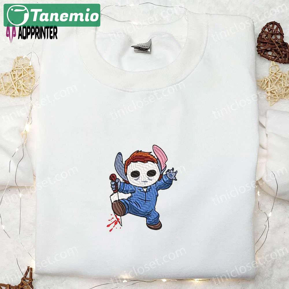 Halloween stitch cosplay embroidered sweatshirt – disney shirt funny t-shirt Embroidered Shirt