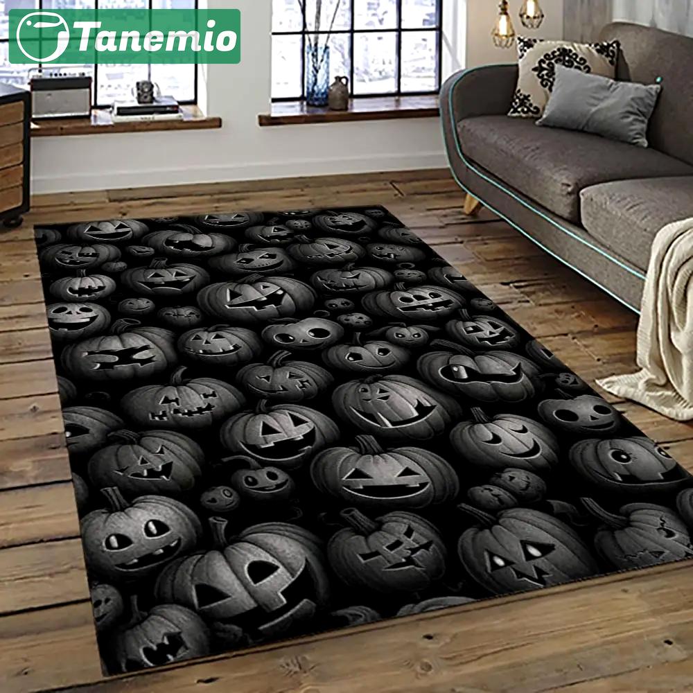 Halloween style pumpkin autumn retangle carpet area rug home decor halloween gift hal17 Rectangle Rug