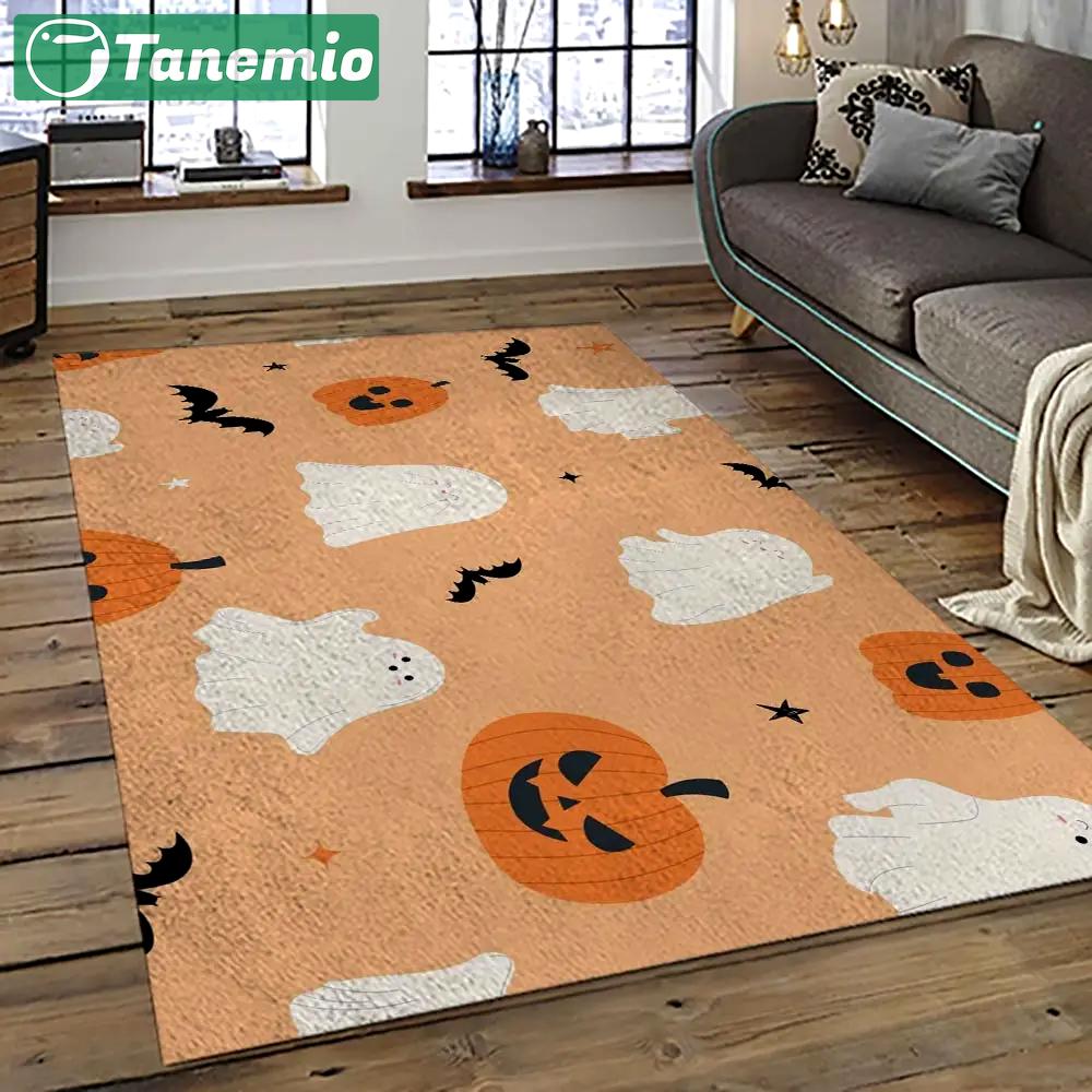 Halloween style pumpkin autumn retangle carpet area rug home decor halloween gift hal93 Rectangle Rug
