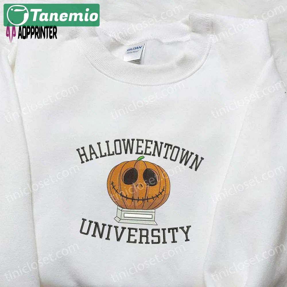 Halloweentown university embroidered shirt: vintage halloween gift for halloween lovers Embroidered Shirt