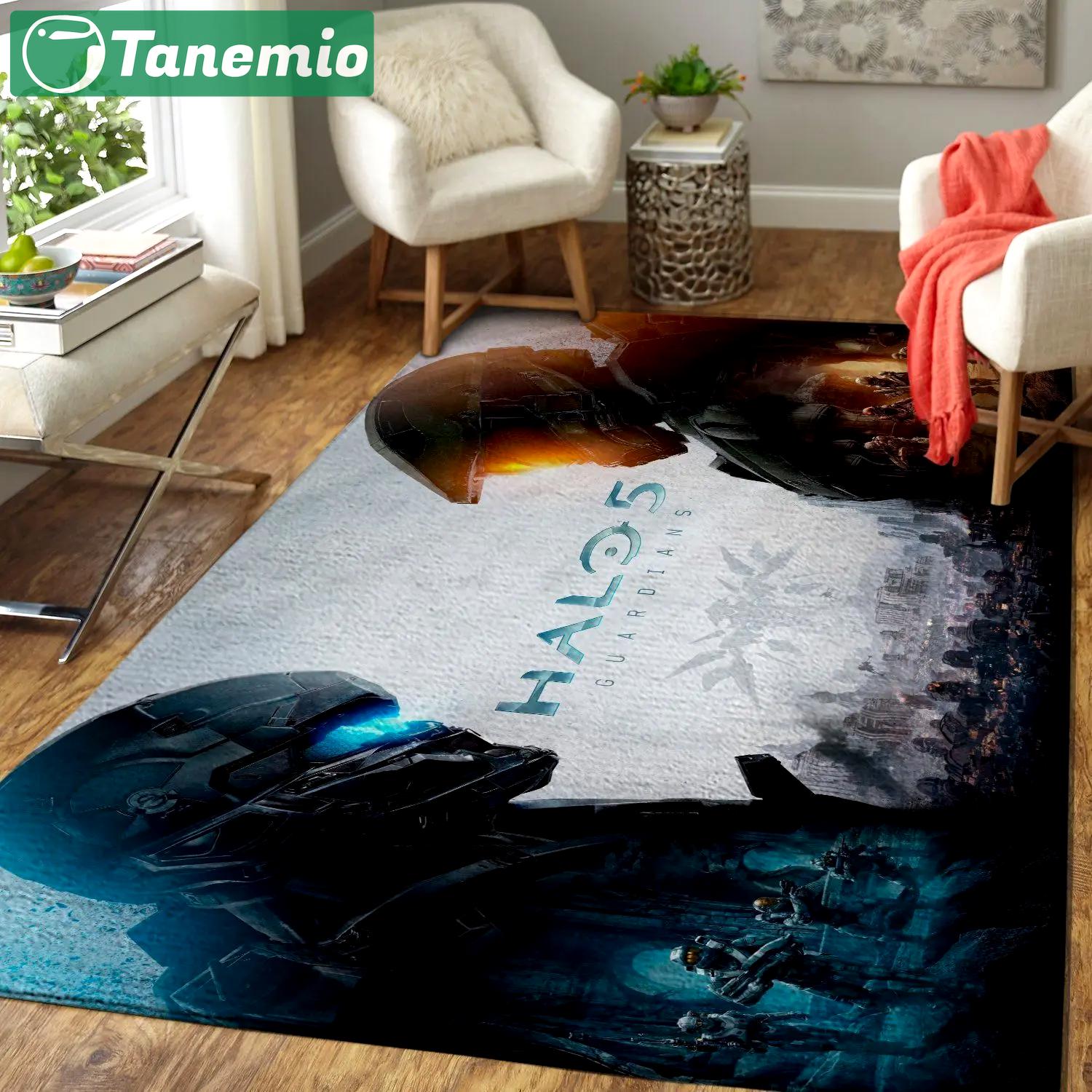 Halo area rug gaming carpet gamer living room rugs rug regtangle carpet floor decor home decor v5610 Rectangle Rug