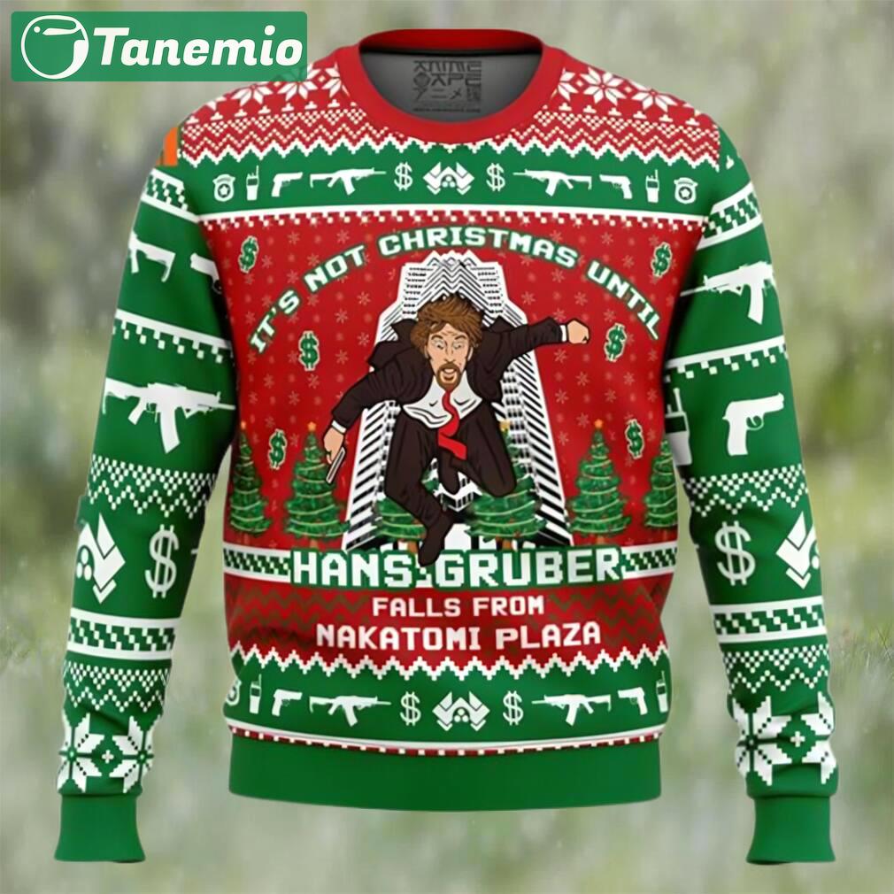 Hans gruber fall nakatomi plaza die hard ugly christmas sweater Christmas Ugly Sweater