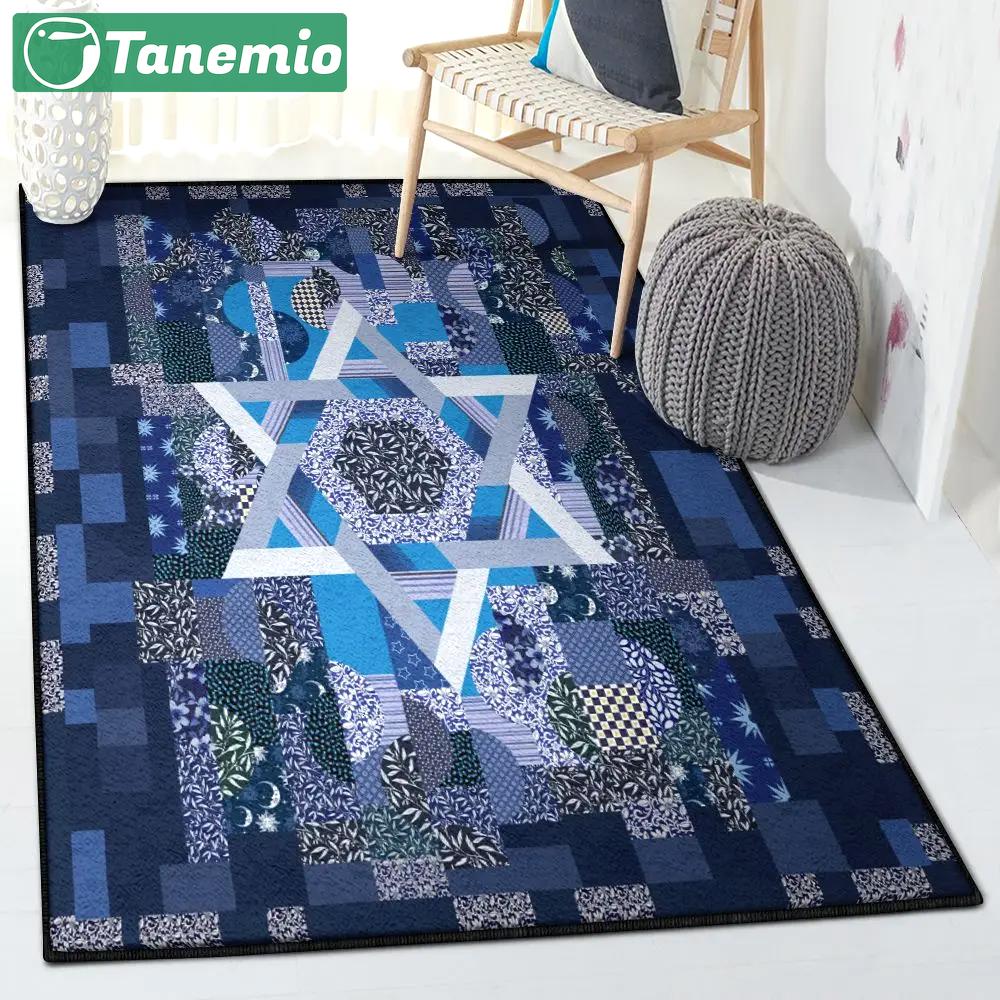 Hanukkah jewish area rugs, hanukkah jewish rug Rectangle Rug