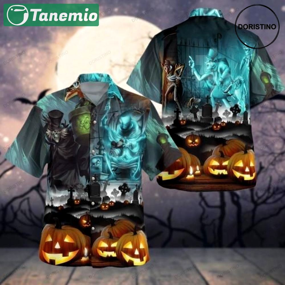 Happy halloween print hawaiian shirt Hawaii Shirt Shorts & Flip Flops