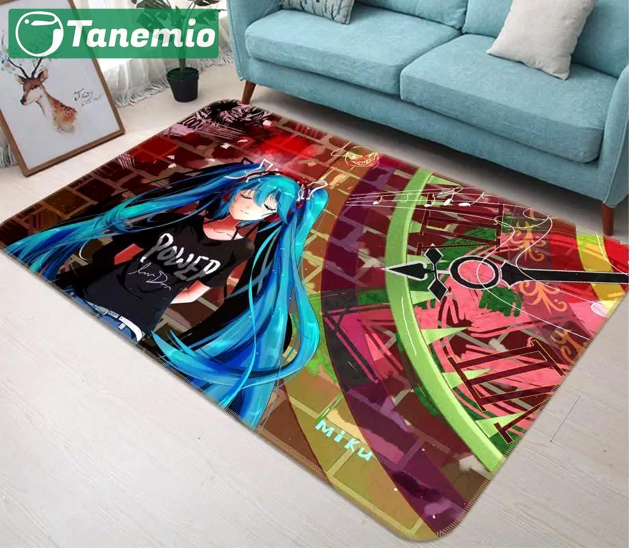 Hatsune miku anime 65 area rug living room and bed room rug rug regtangle carpet floor decor home decor Rectangle Rug