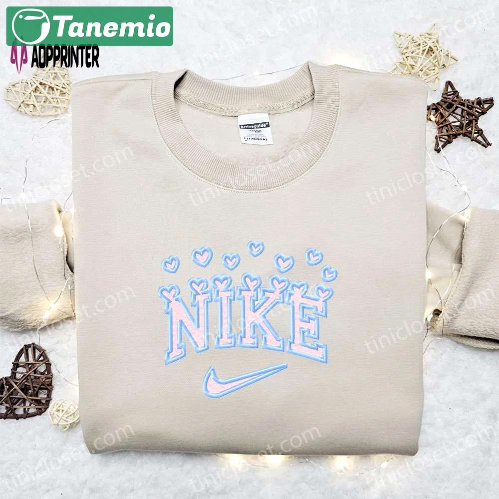 Hearts x nike embroidered tshirt – best valentine s day gift idea Embroidered Shirt