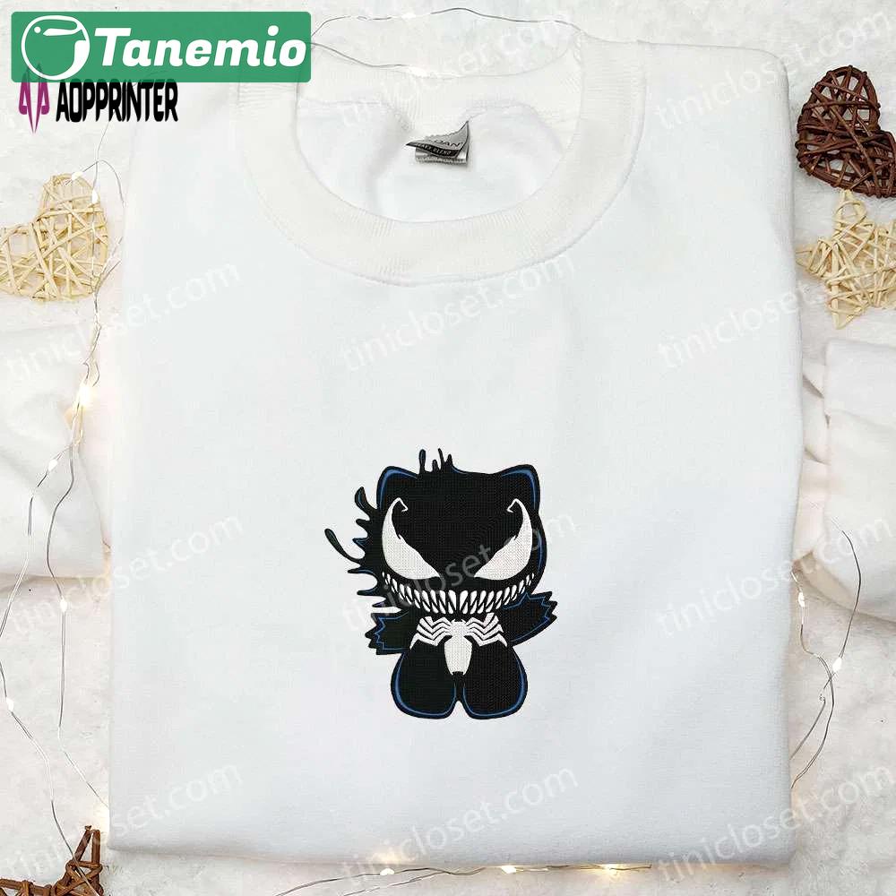 Hello kitty venom embroidered shirt – cool halloween gift for lovers Embroidered Shirt