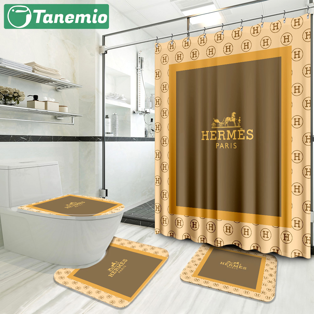 Hermes preium home decor hypebeast bathroom sets bath mat luxury fashion brand Bathroom Set